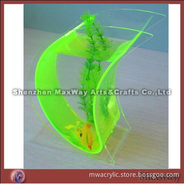 Angled Transparent Necked Acrylic Fish Tank/Fish Bowl